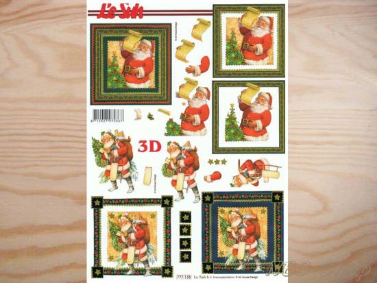 3D Bogen Weihnachtsmann - Karte