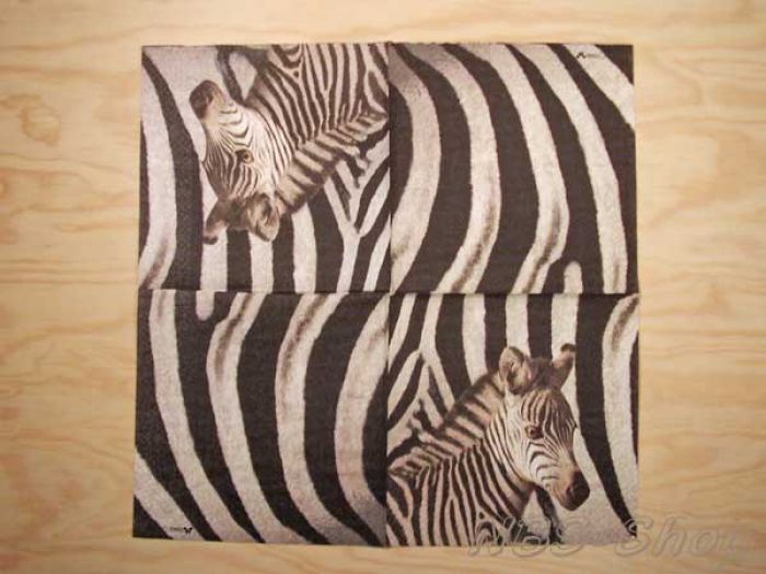 Motivserviette - Zebra