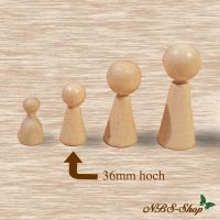 Holz - Figurenkegel / Spielpüppchen, 36mm