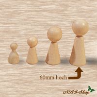 Holz - Figurenkegel / Spielpüppchen - 60mm